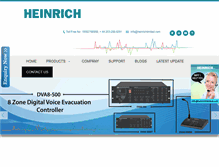 Tablet Screenshot of heinrichlimited.com